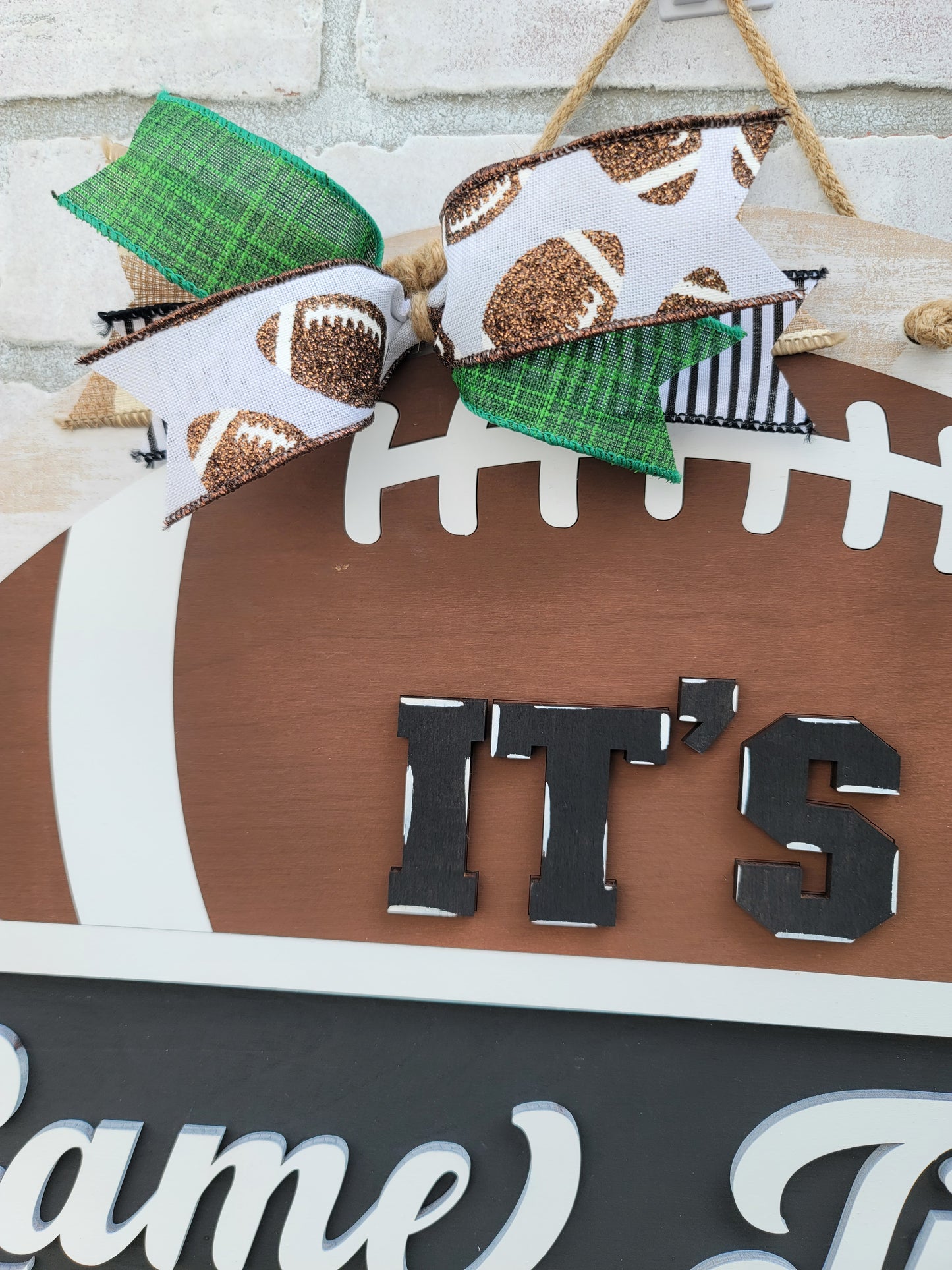 Its Game Time Football Door Hanger