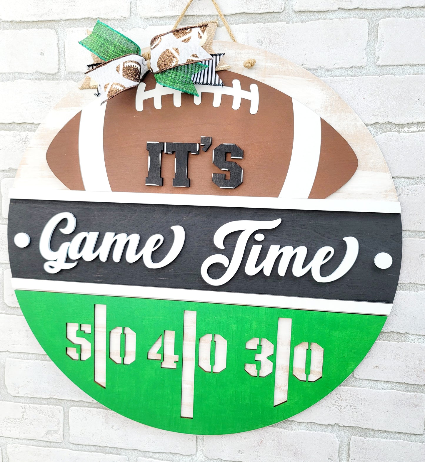 Its Game Time Football Door Hanger