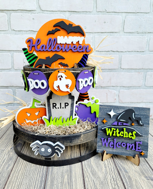 Halloween Tiered Tray Set