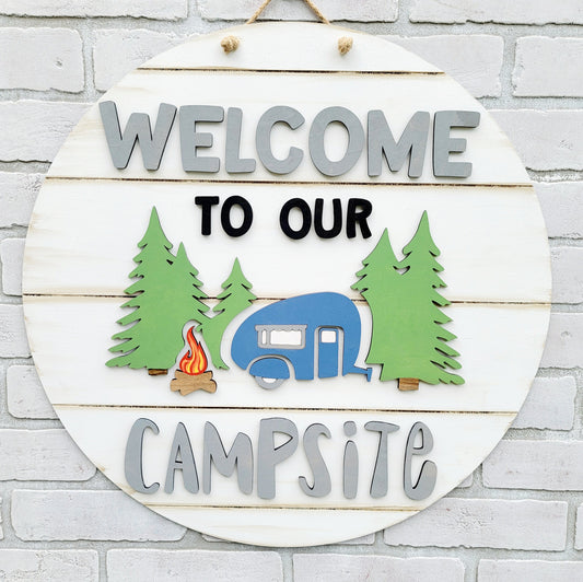 Welcome to Our Campsite Door Hanger- wholesale