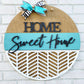 Home Sweet Home Chevron Door Hanger