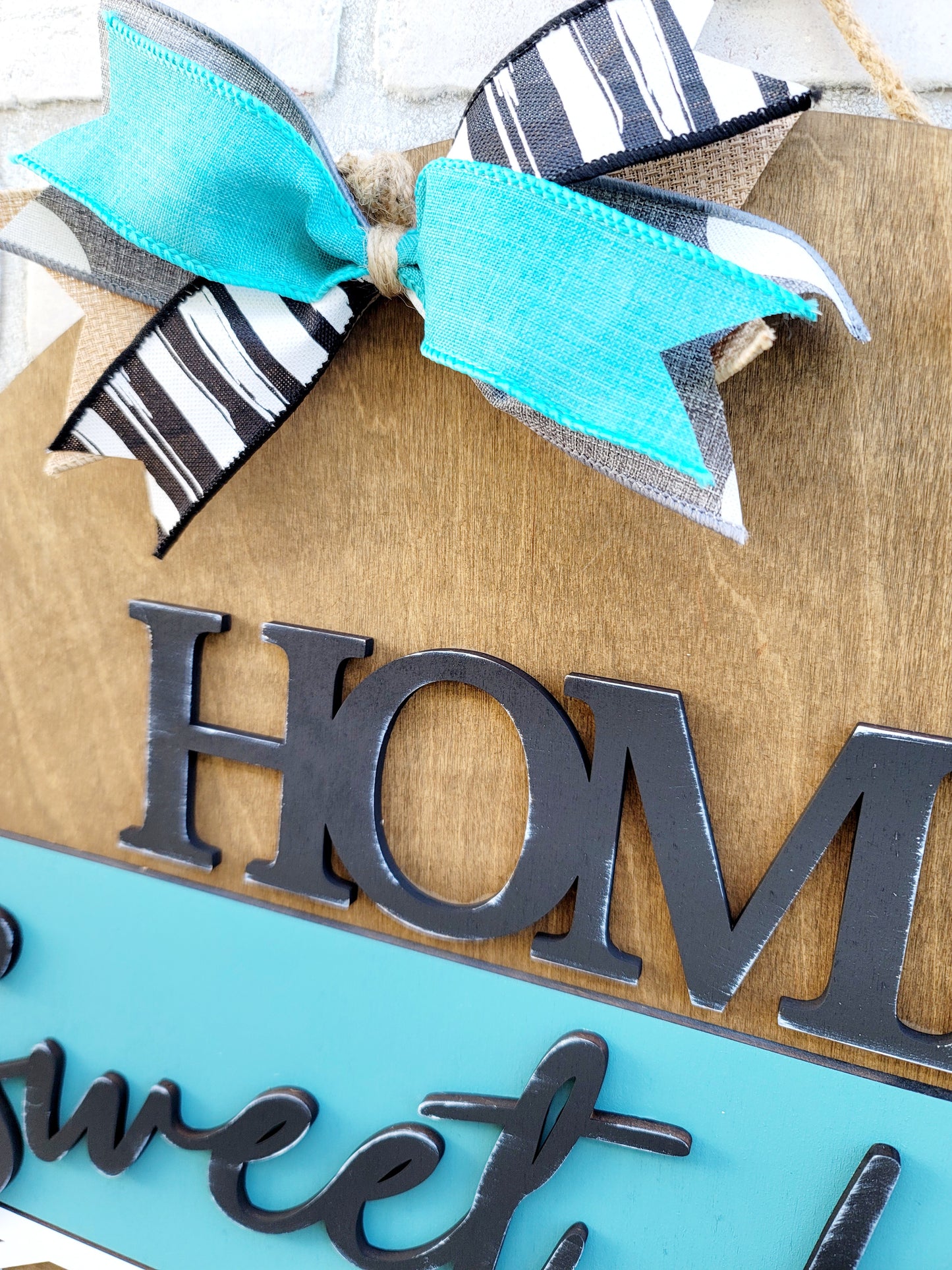 Home Sweet Home Chevron Door Hanger