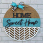 Home Sweet Home Chevron Door Hanger