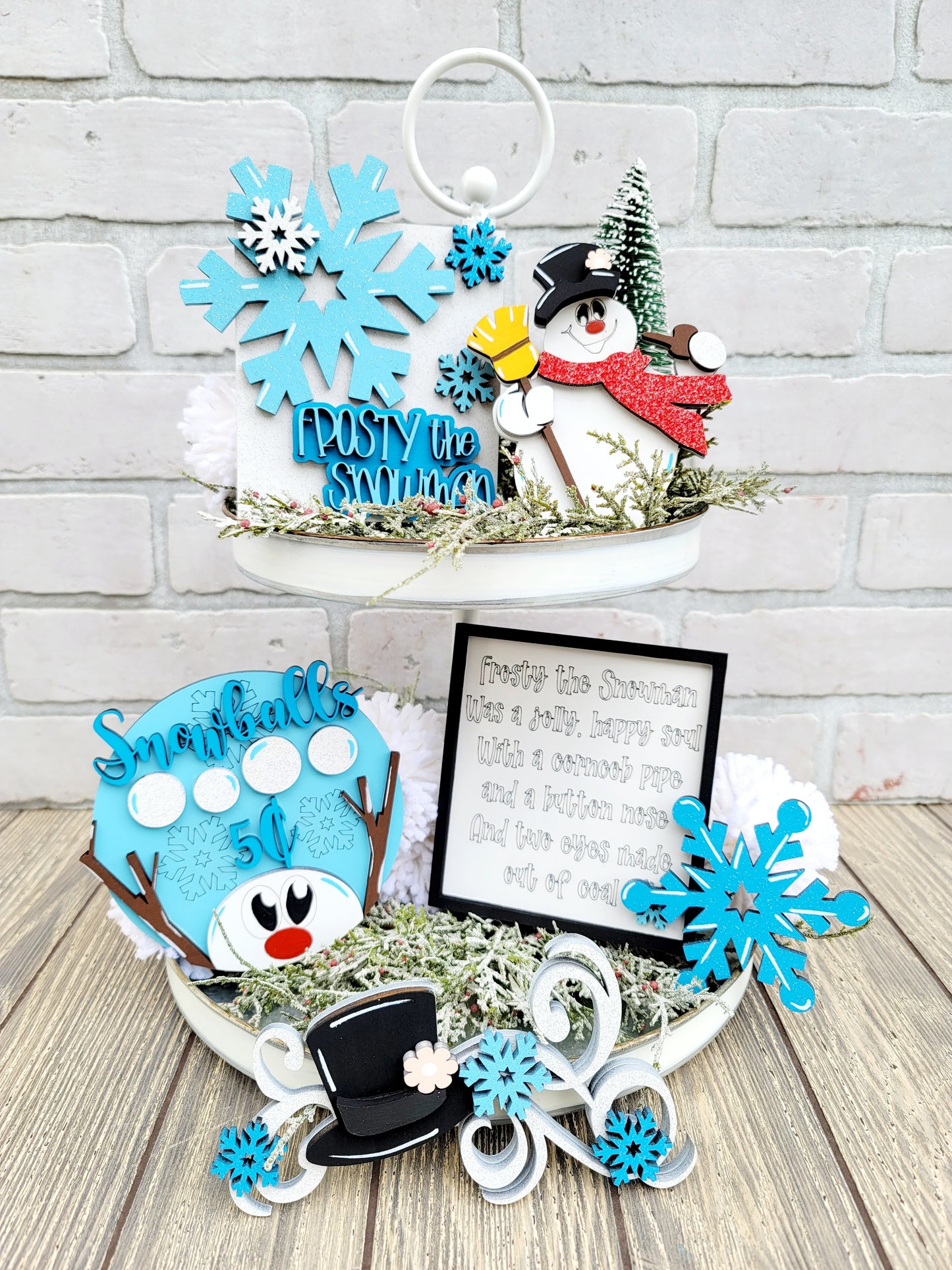 Frosty the Snowman Tiered Tray Set