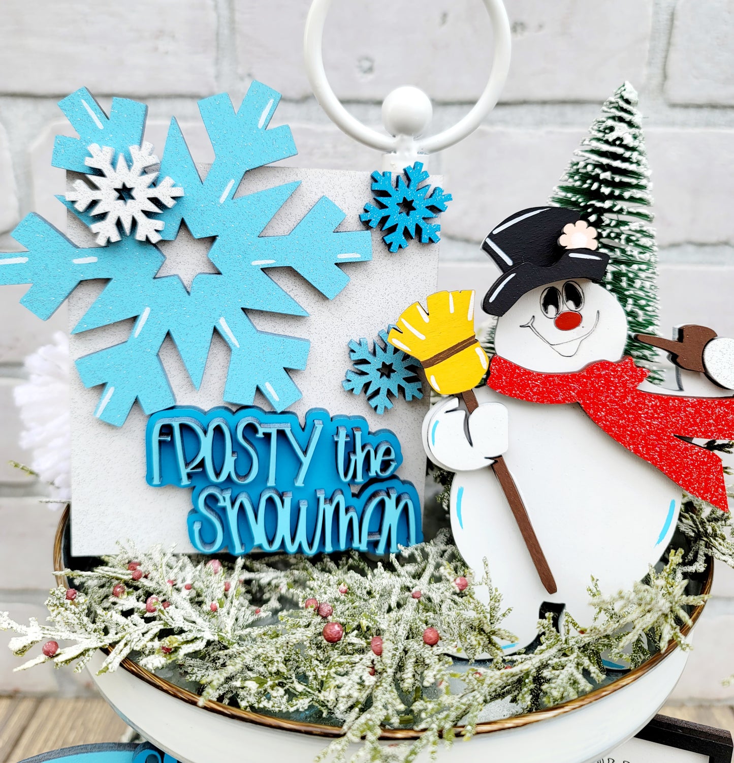 Frosty the Snowman Tiered Tray Set