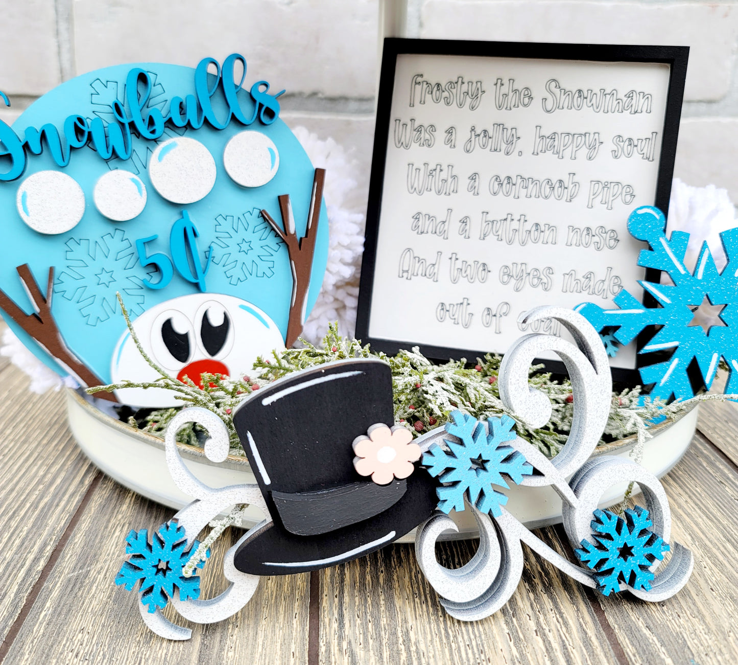 Frosty the Snowman Tiered Tray Set