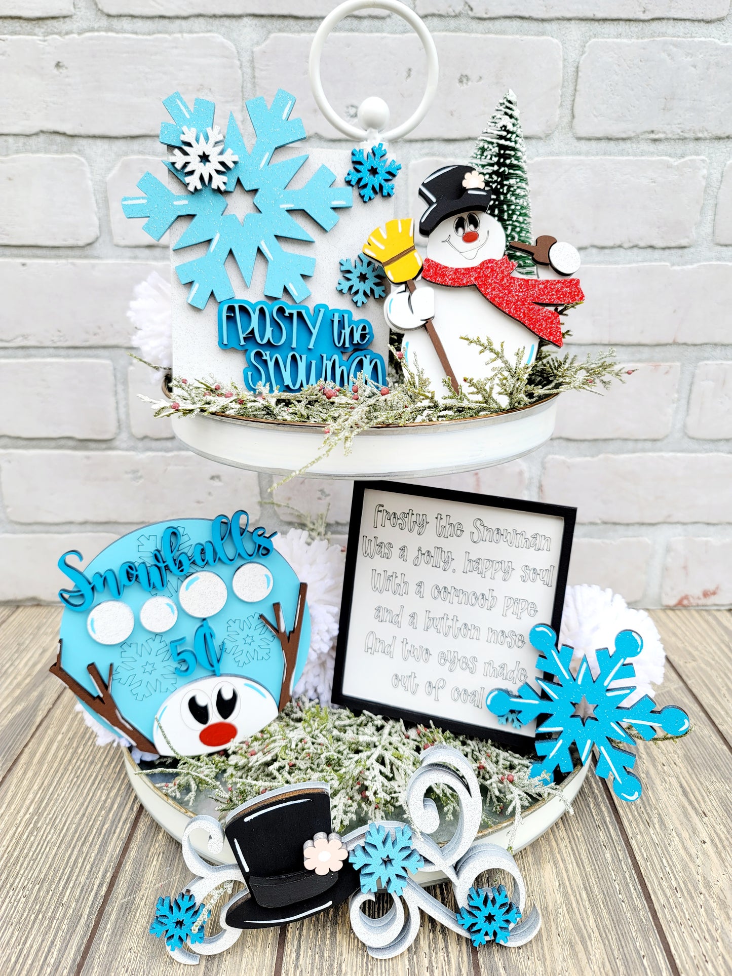 Frosty the Snowman Tiered Tray Set