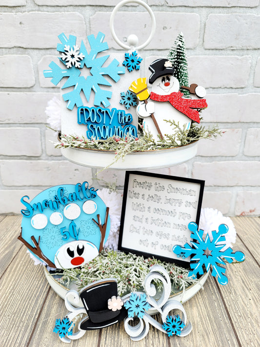 Frosty the Snowman Tiered Tray Set