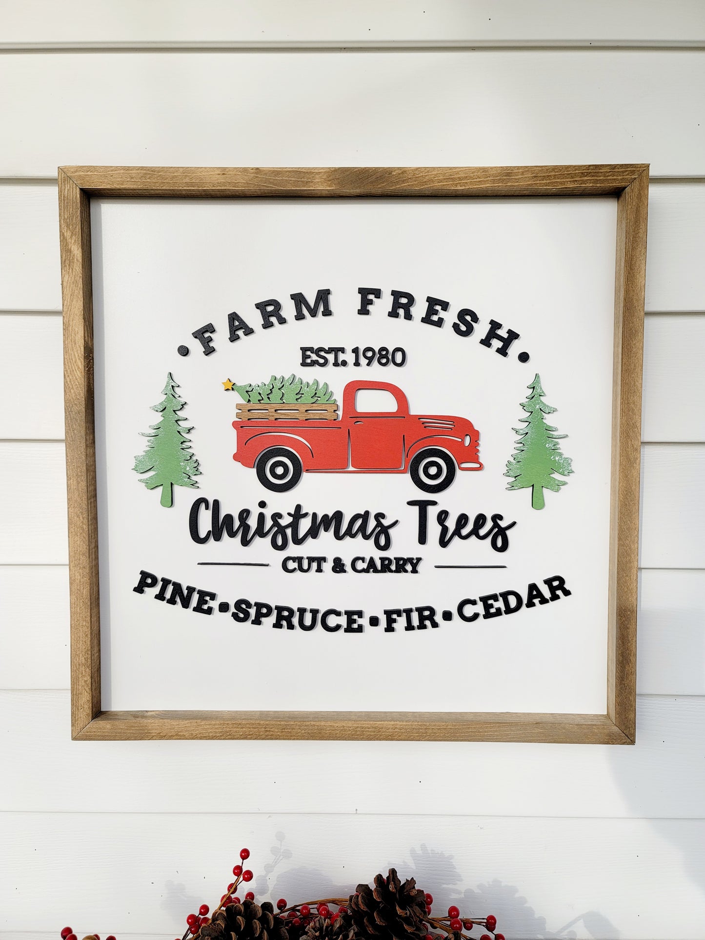 Farm Fresh Christmas Trees Sign