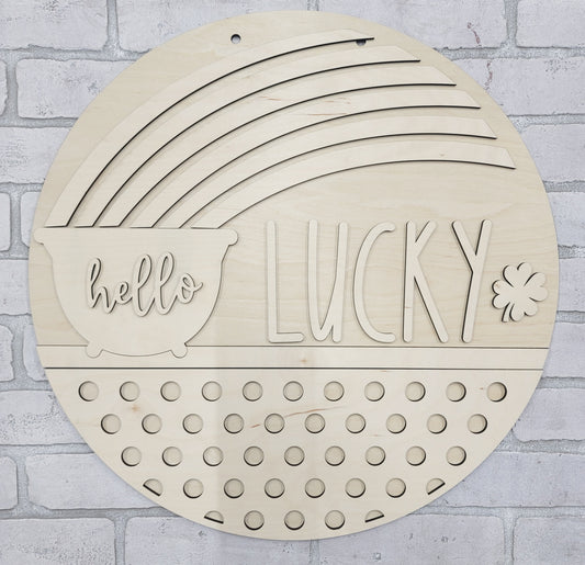 Hello Lucky Rainbow Door Hanger- wholesale