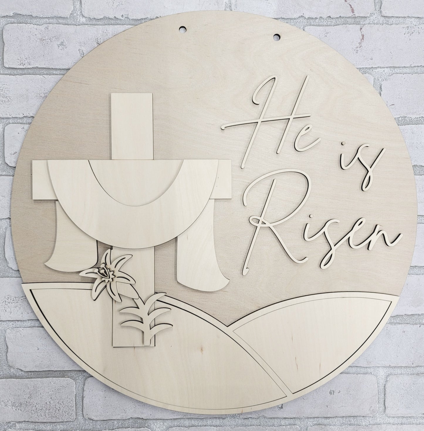 He is Risen Cross Door Hanger