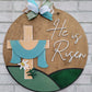 He is Risen Cross Door Hanger