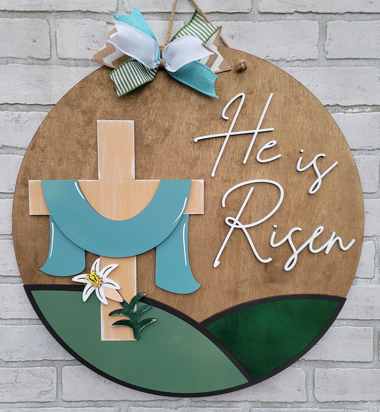 He is Risen Cross Door Hanger