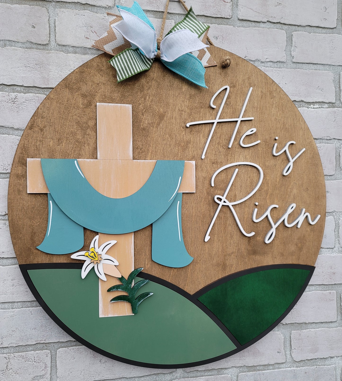 He is Risen Cross Door Hanger