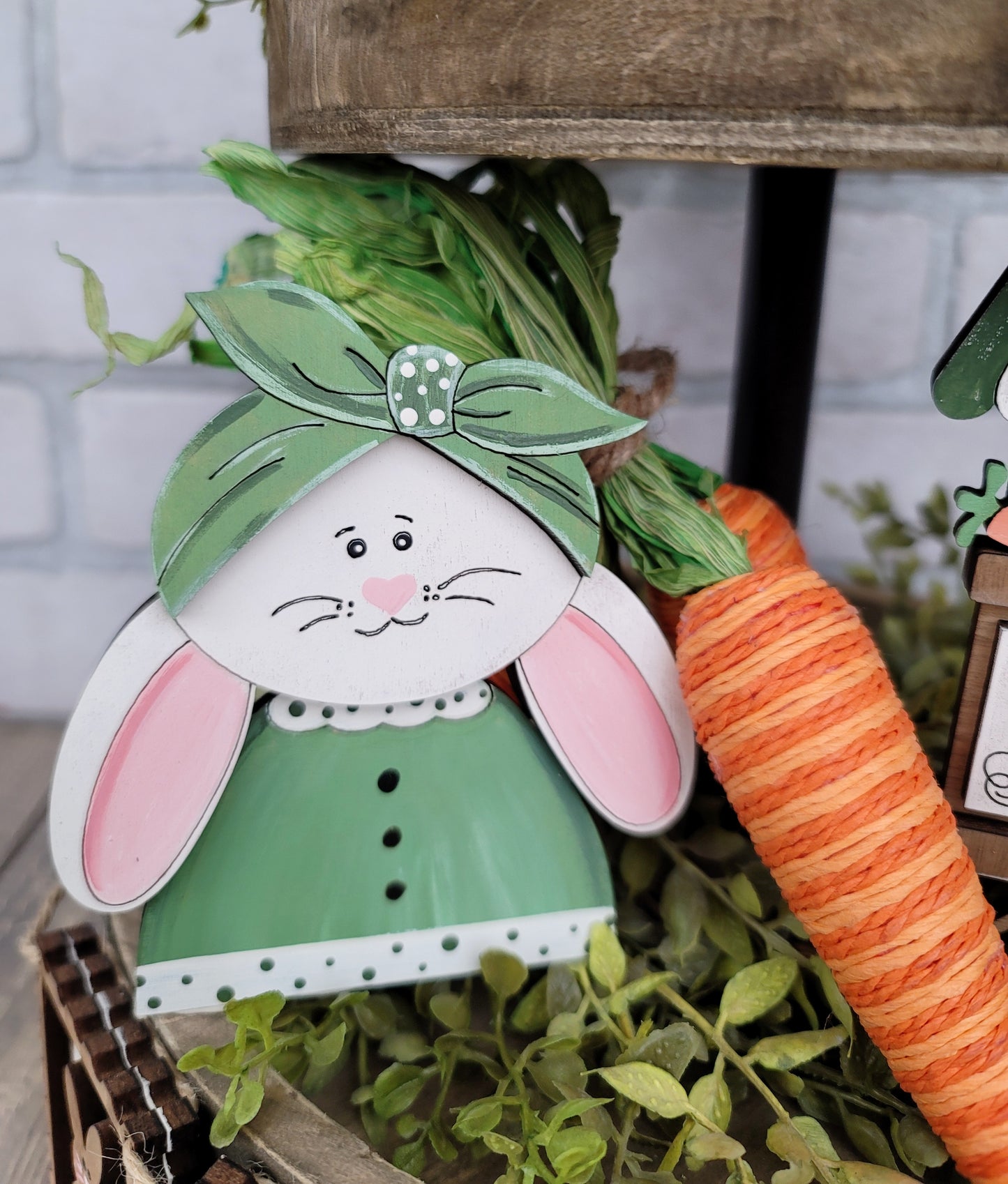 Easter Carrot Patch Tiered Tray Set