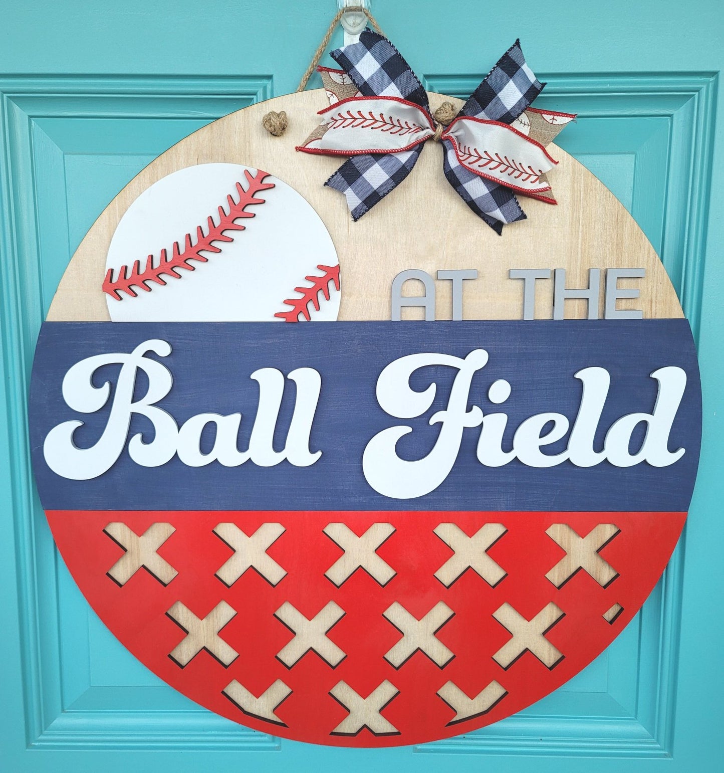 At the Ball Field Door Hanger