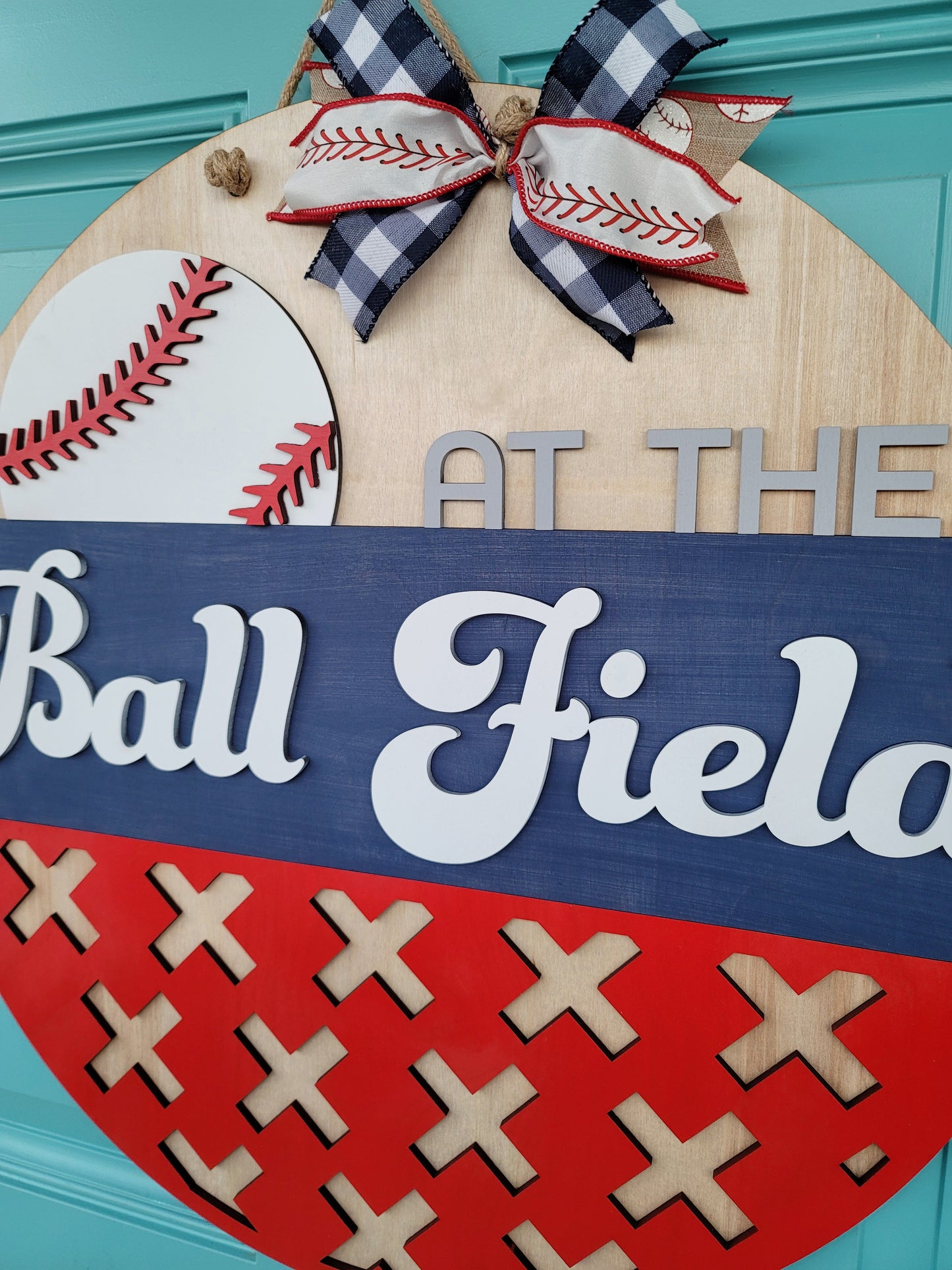 At the Ball Field Door Hanger