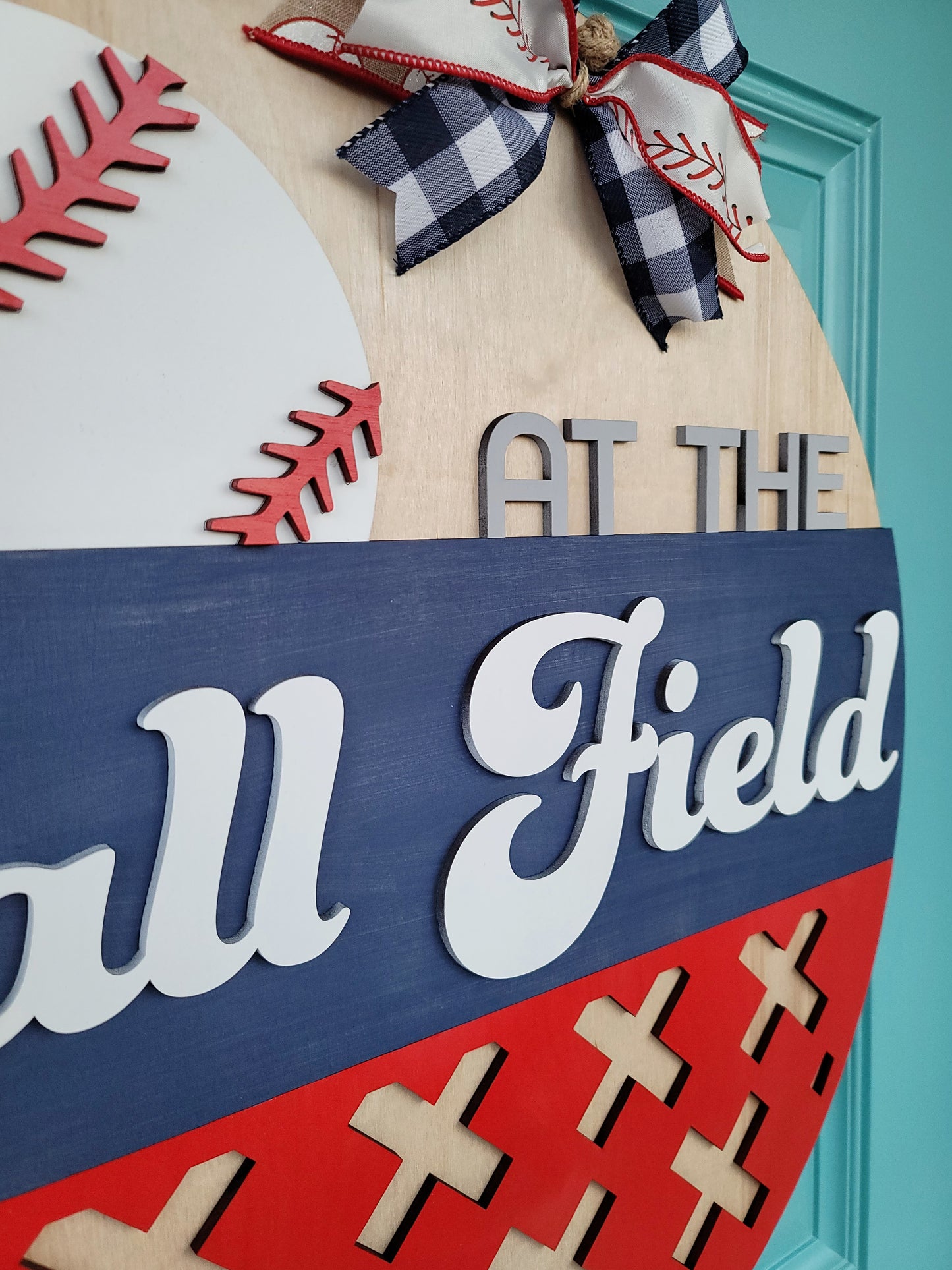 At the Ball Field Door Hanger