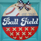 At the Ball Field Door Hanger
