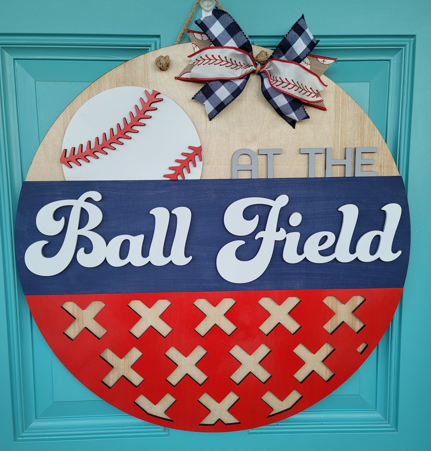 At the Ball Field Door Hanger