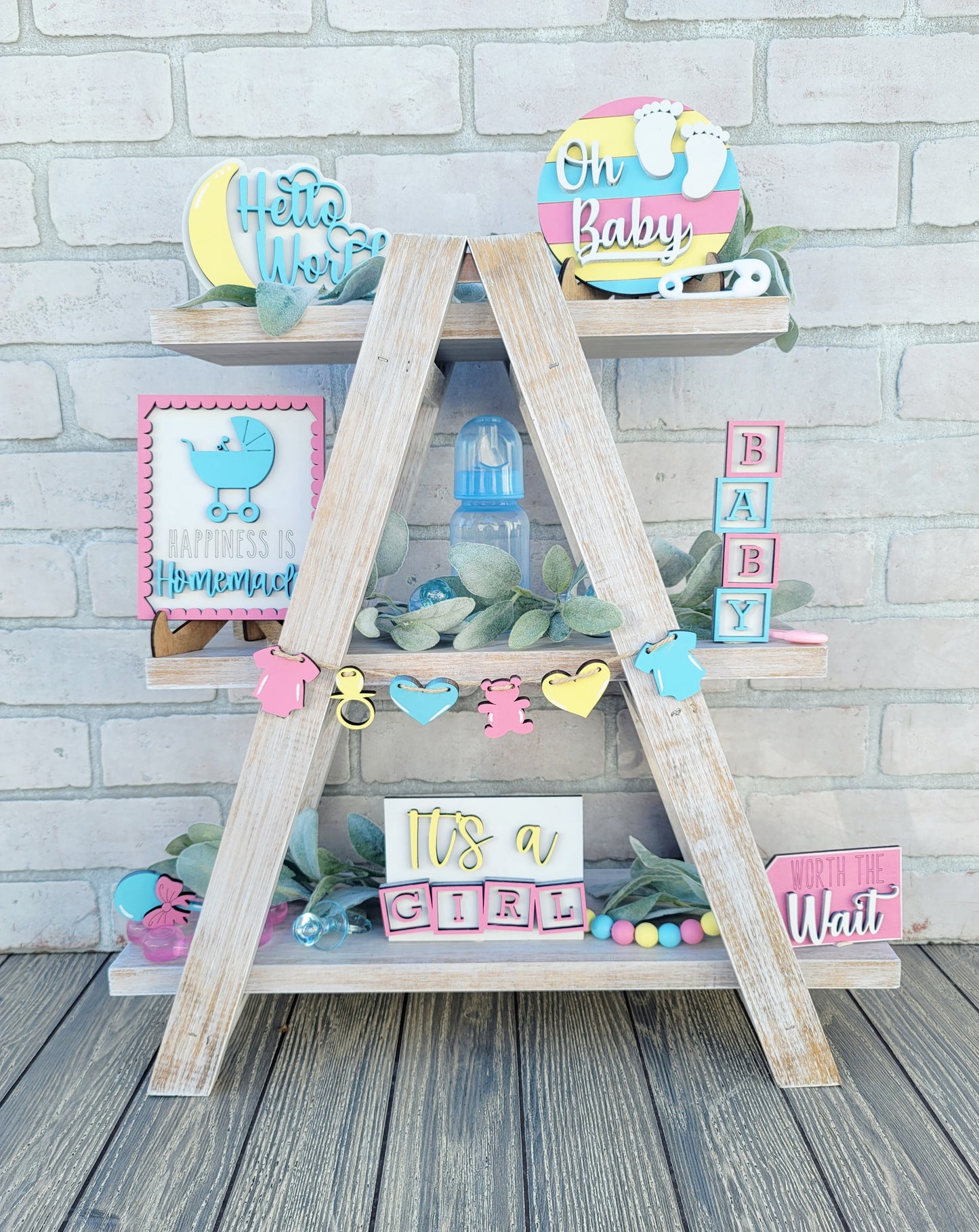 Baby Shower/Gender Reveal Tiered Tray Set