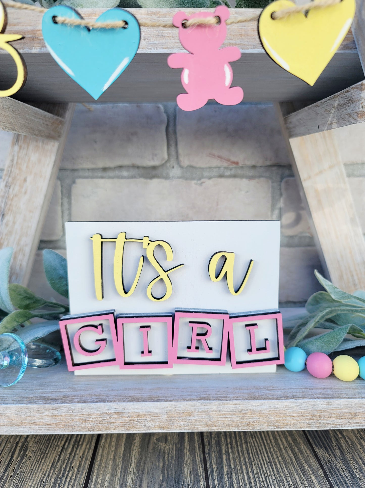 Baby Shower/Gender Reveal Tiered Tray Set