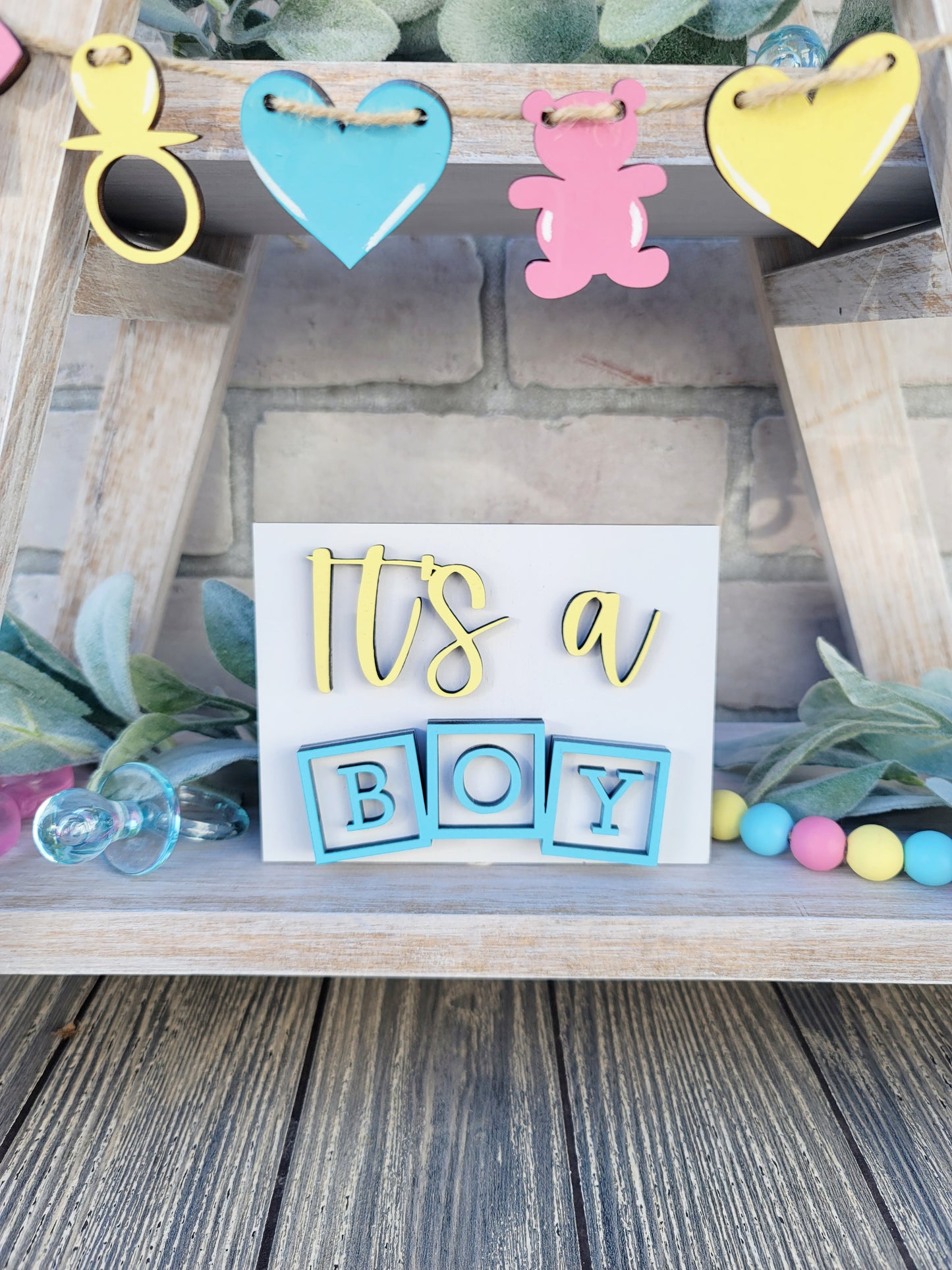 Baby Shower/Gender Reveal Tiered Tray Set