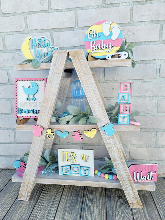 Baby Shower/Gender Reveal Tiered Tray Set- wholesale