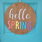 Simple Hello Spring Door Hanger