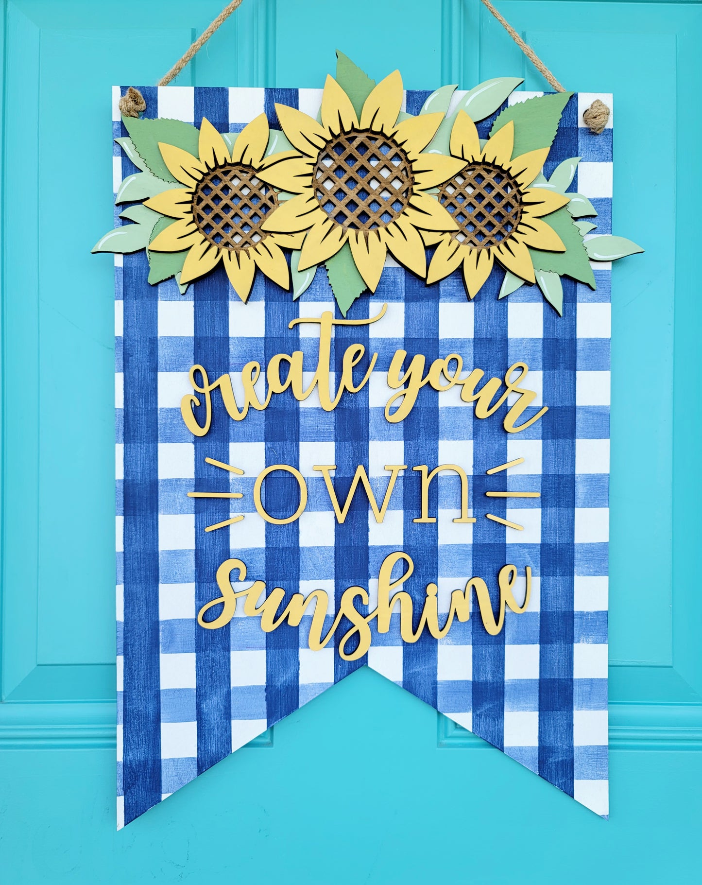 Create Your Own Sunshine Sunflower Door Hanger