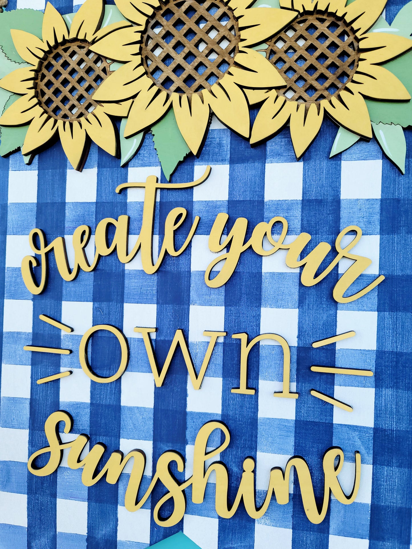 Create Your Own Sunshine Sunflower Door Hanger