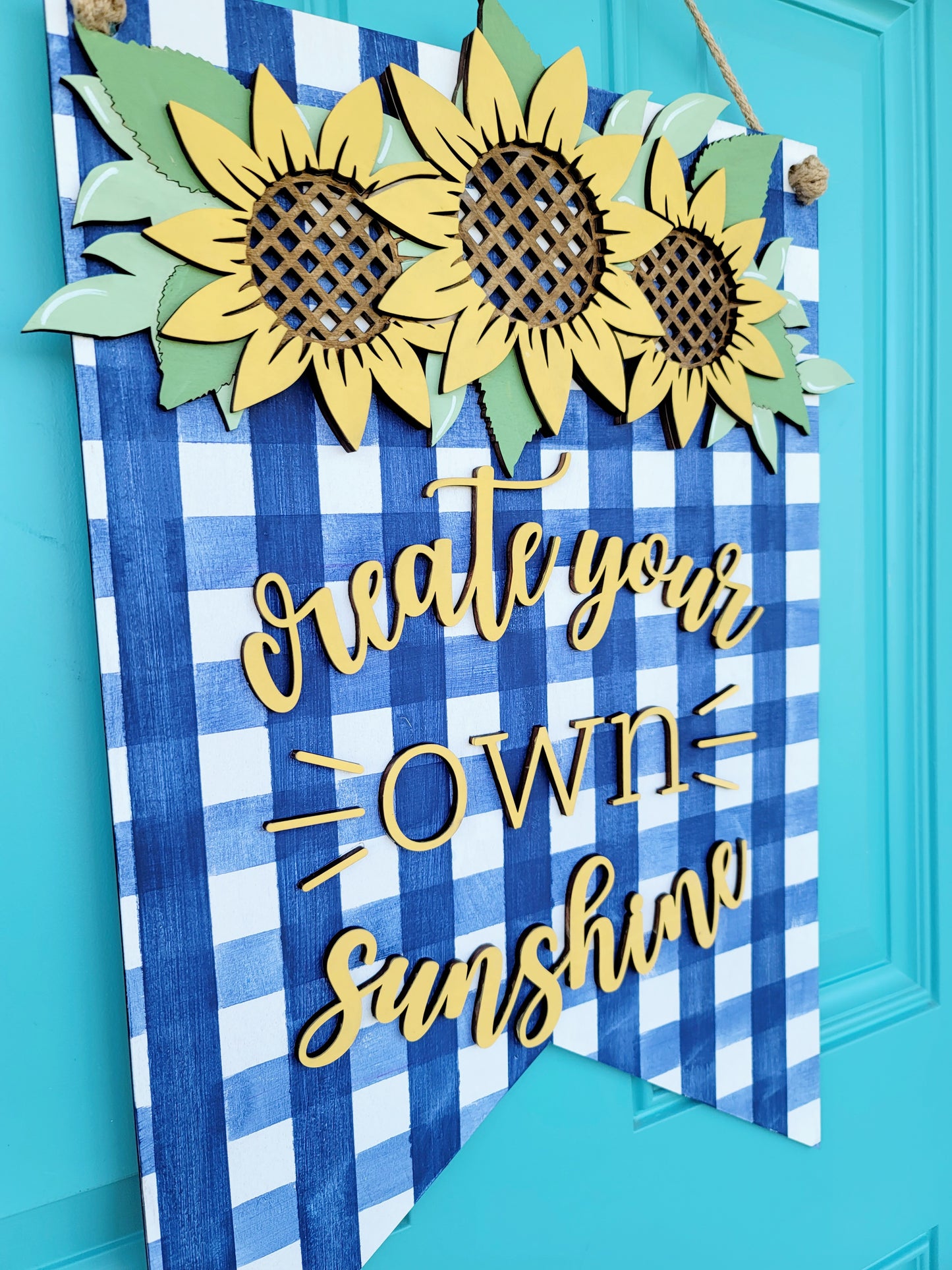 Create Your Own Sunshine Sunflower Door Hanger