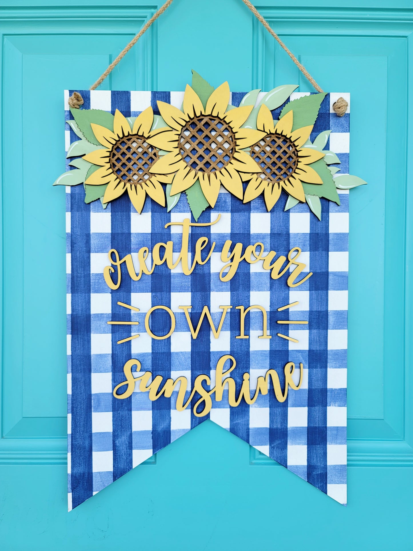 Create Your Own Sunshine Sunflower Door Hanger