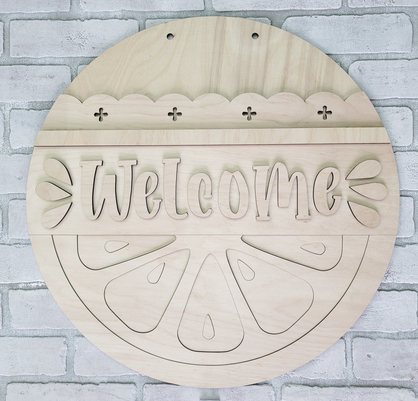 Welcome Lemon Door Hanger