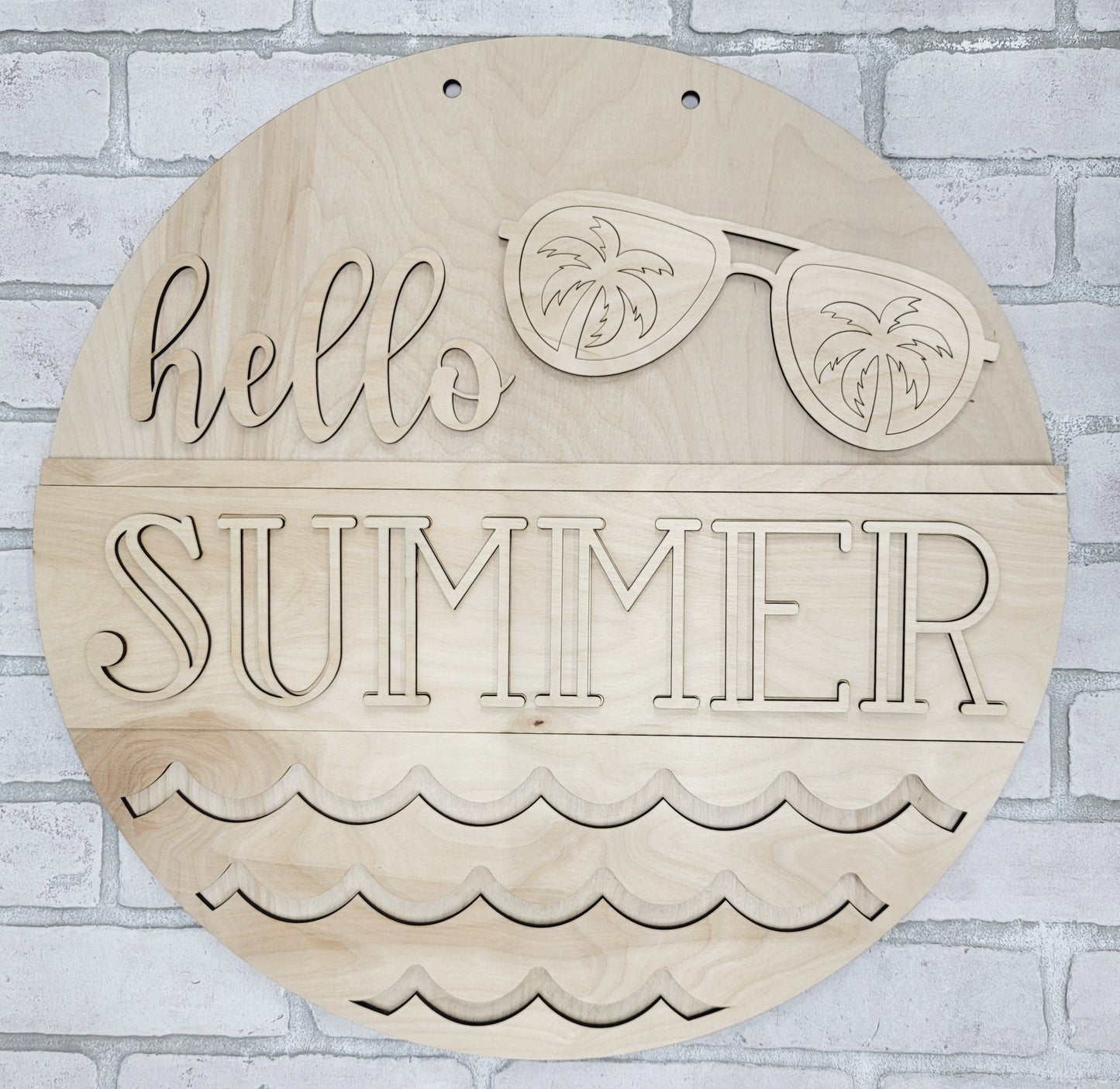 Hello Summer Sunglasses Door Hanger