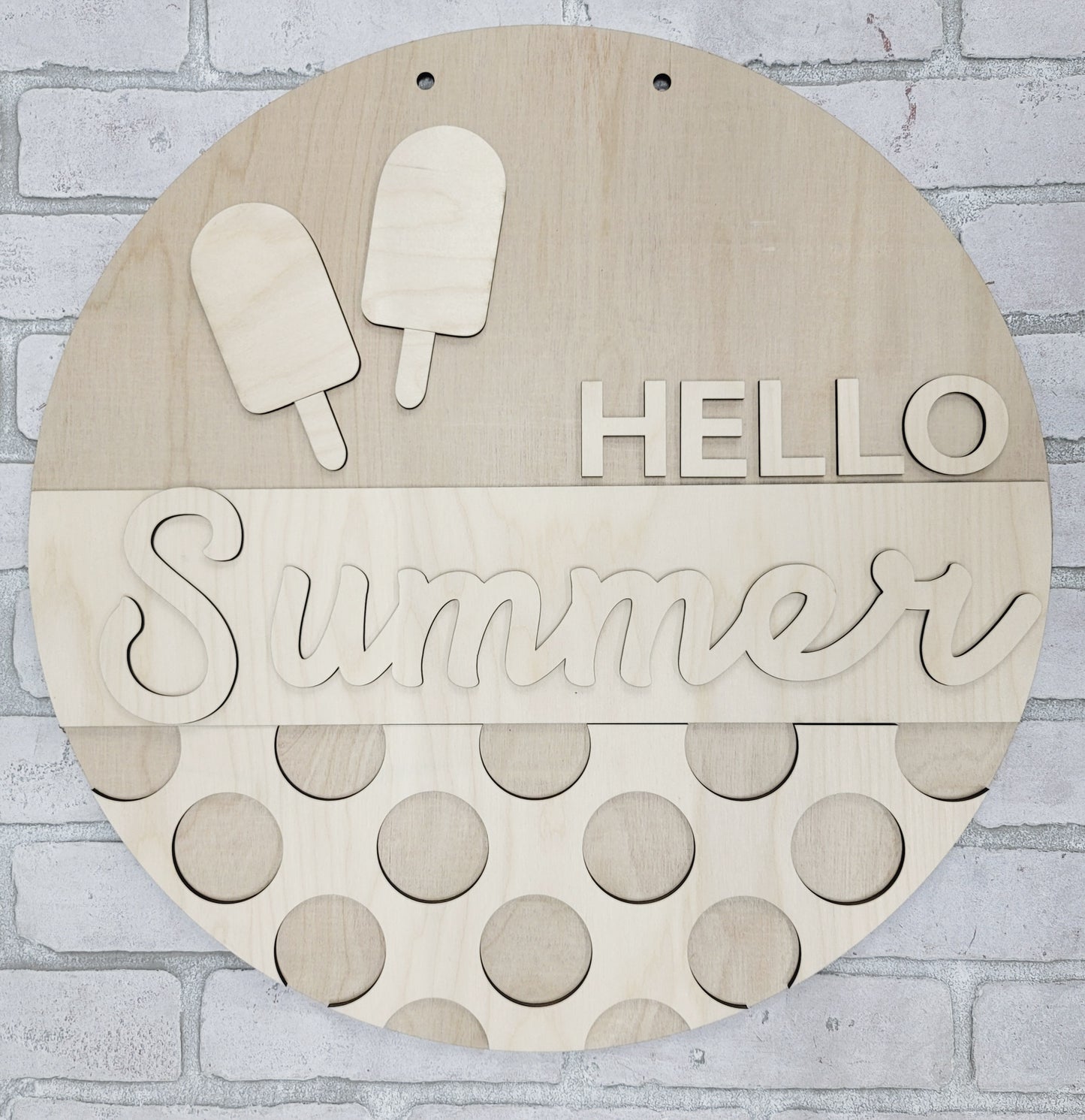 Hello Summer Popsicle Door Hanger