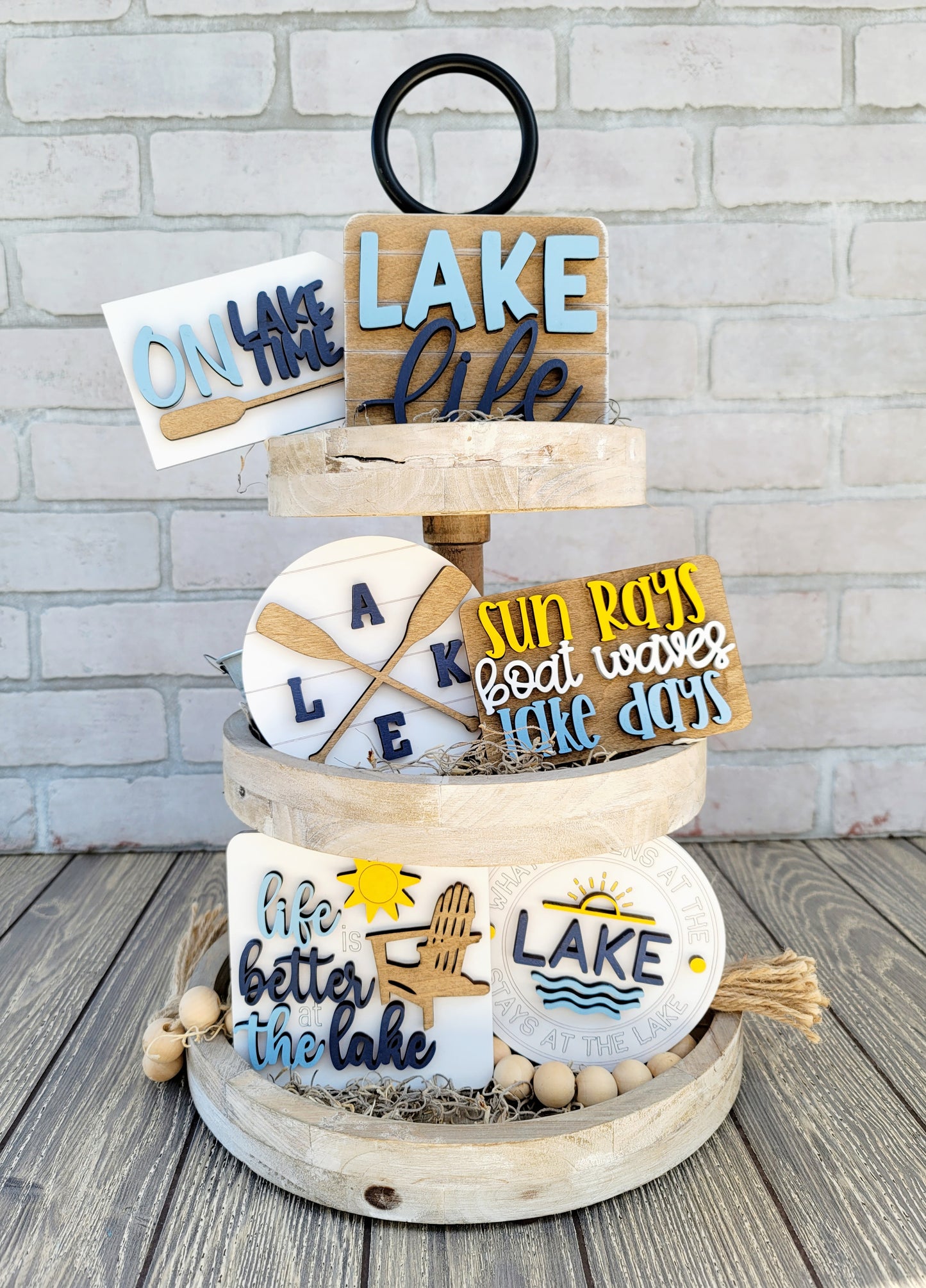 Lake Life Tiered Tray Set