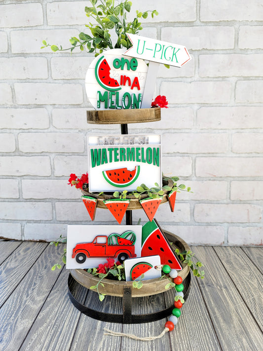 Watermelon Tiered Tray Set