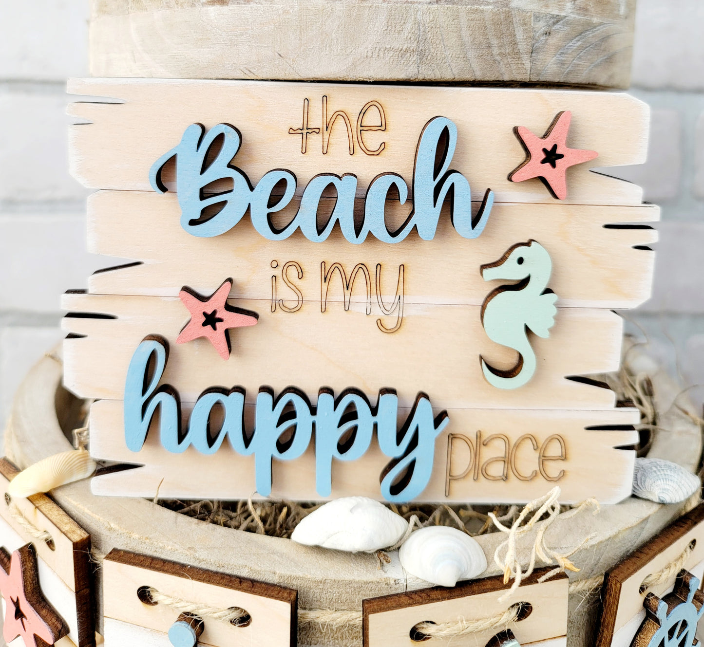 Beach House/ Sea Tiered Tray Set