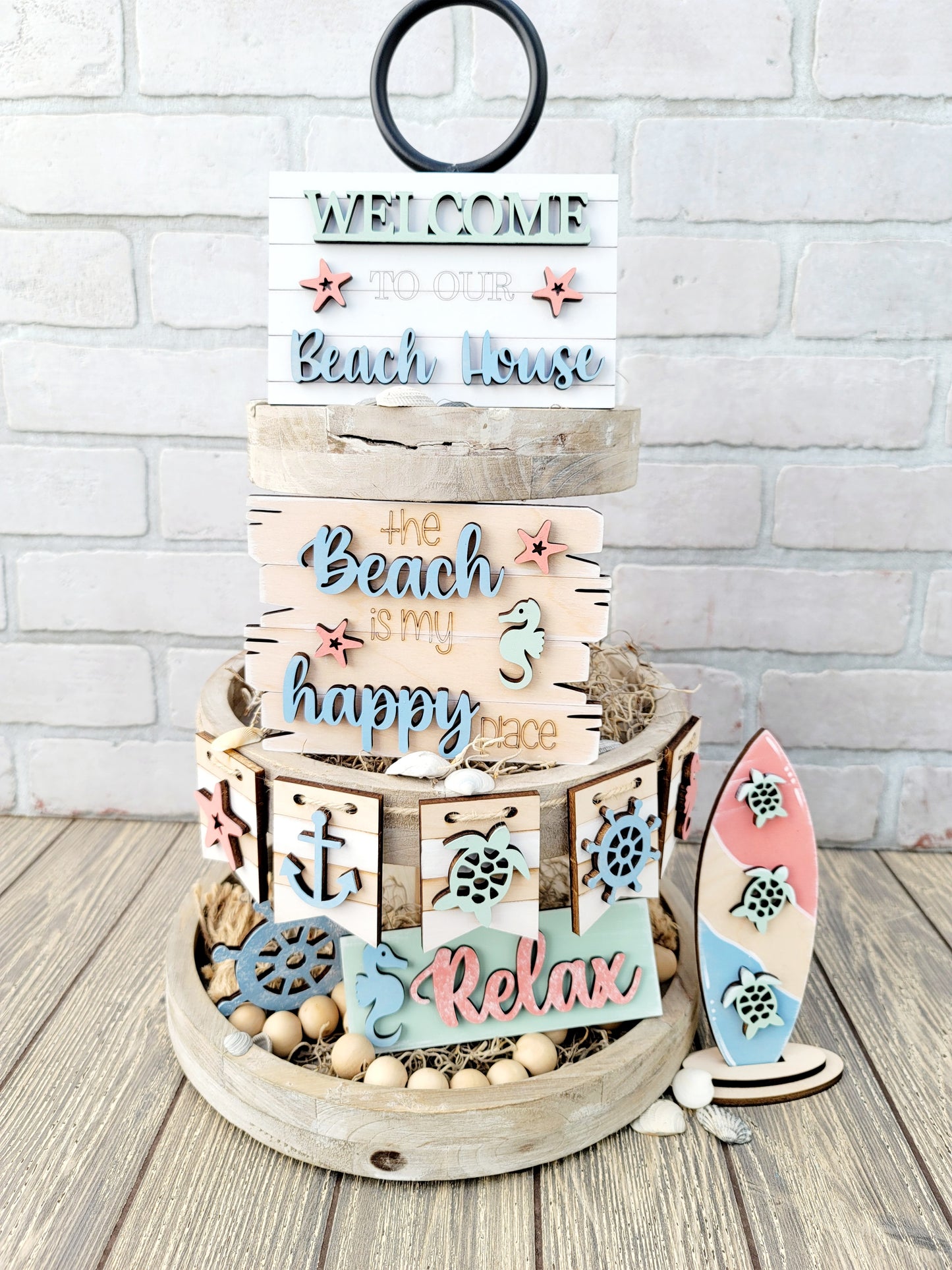 Beach House/ Sea Tiered Tray Set