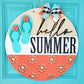 Hello Summer Flip Flop Door Hanger