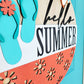 Hello Summer Flip Flop Door Hanger