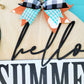 Hello Summer Flip Flop Door Hanger