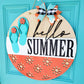 Hello Summer Flip Flop Door Hanger