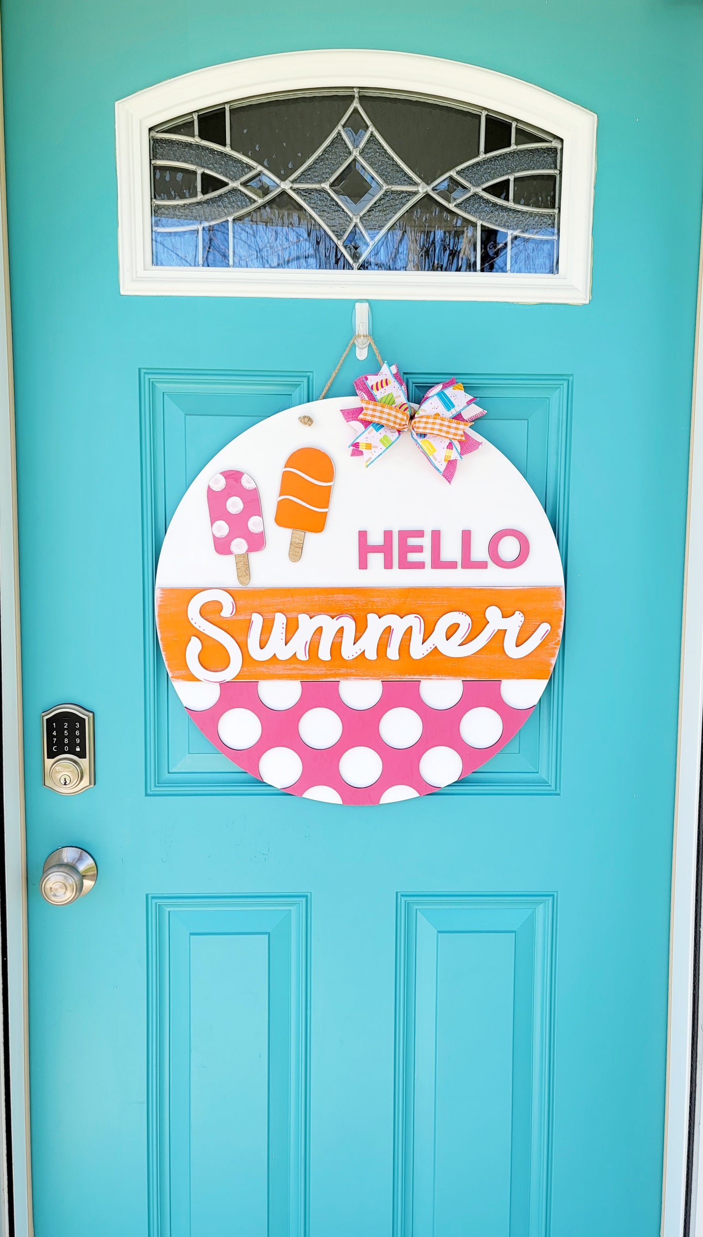 Hello Summer Popsicle Door Hanger