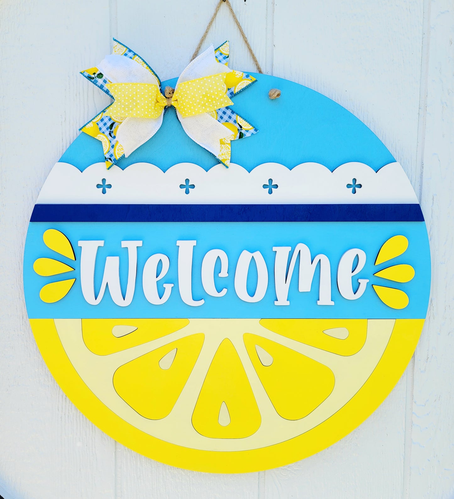 Welcome Lemon Door Hanger