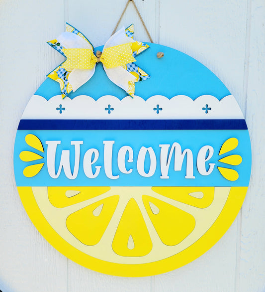 Welcome Lemon Door Hanger- wholesale