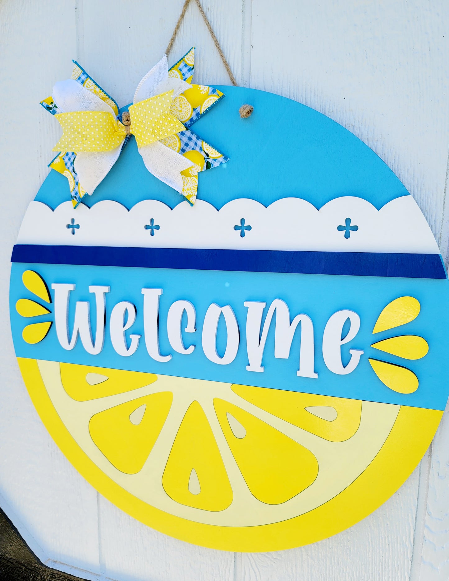 Welcome Lemon Door Hanger