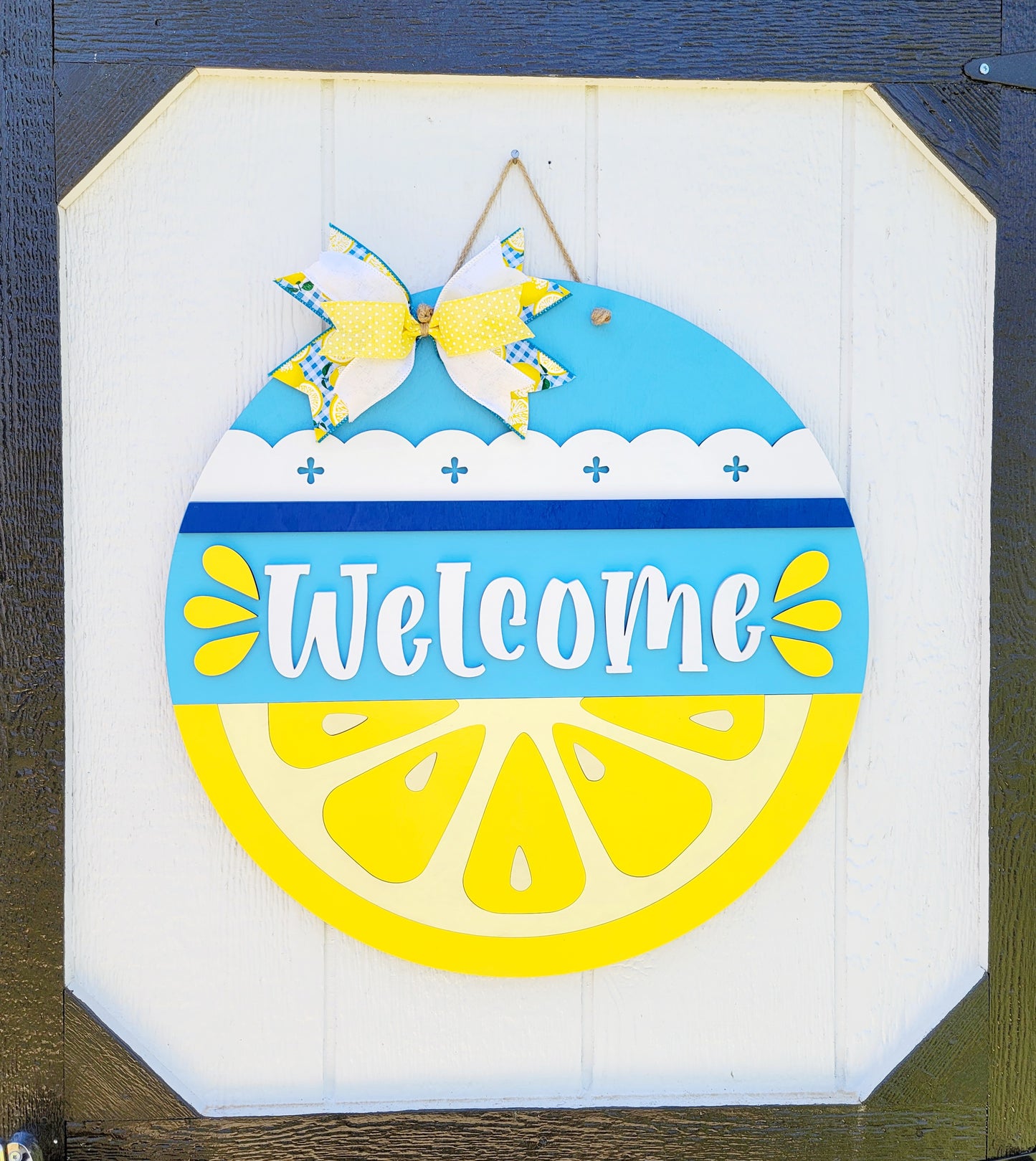 Welcome Lemon Door Hanger