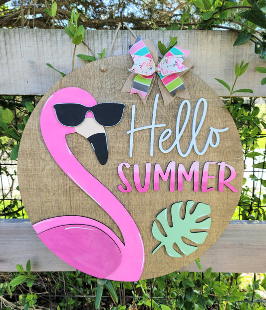 Flamingo Door Hanger